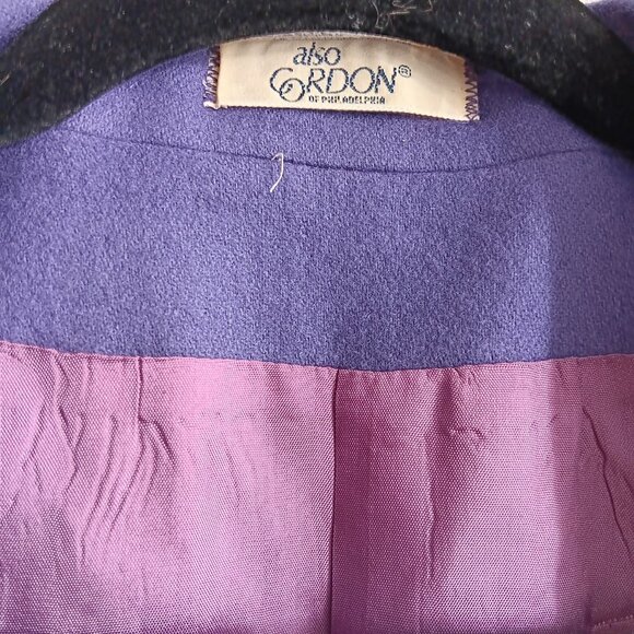 Vintage 80s Purple Gordon of Philadelphia Blazer and Matching Skirt - Picture 2 of 6